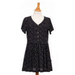 Black and white dots Maria tunic