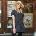 Black and white dots Maria tunic