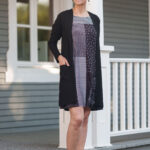 Black patchwork Emma dress