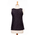 Black daisies ''Claire'' reversible tank top