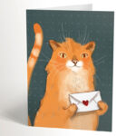 Carte de souhaits Facteur chat