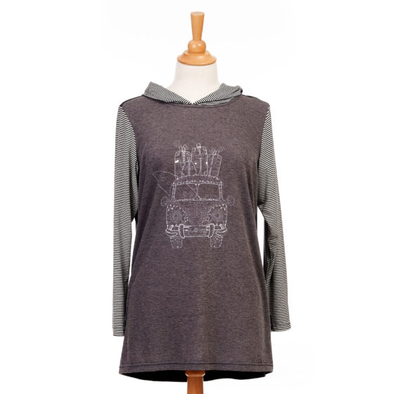 Charcoal Judith tunic-sweater