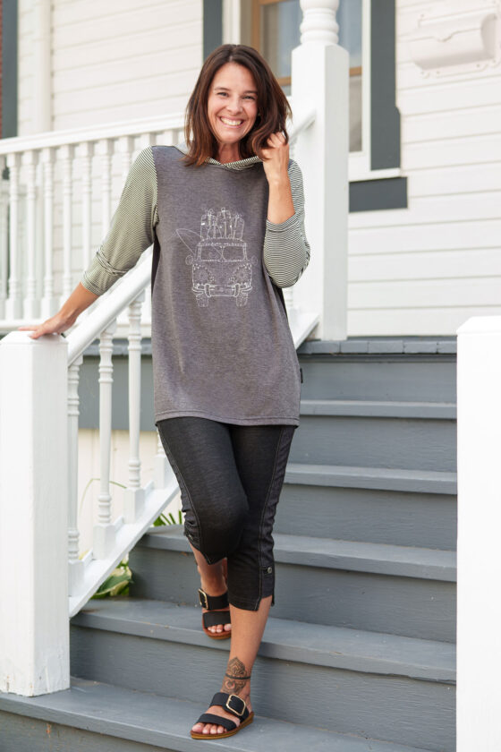 Charcoal Judith tunic-sweater