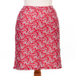 Red flowers ''Michèle'' skirt