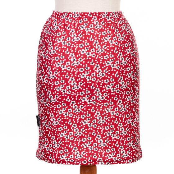 Red flowers ''Michèle'' skirt