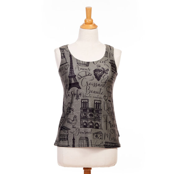 Khaki Paris ''Claire'' reversible tank top