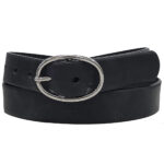 Ceinture en cuir recyclé Noir