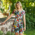 Colored butterflies ''Simonne'' dress