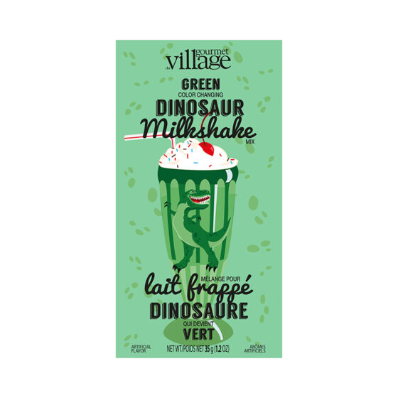 Sachet de lait frappé Dinosaure vert