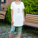 Aqua and green ''Pauline'' tunic