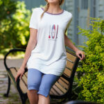 Red and blue ''Pauline'' tunic