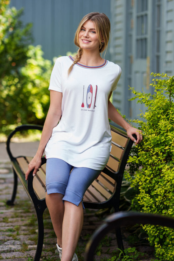 Red and blue ''Pauline'' tunic