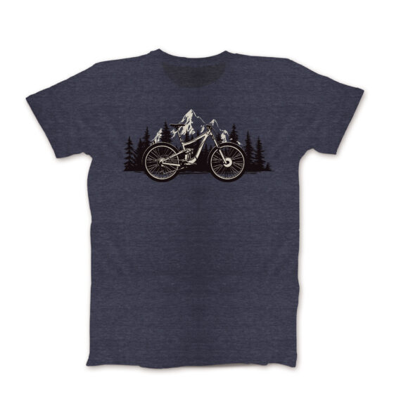 T-shirt vélo de montagne Bleu
