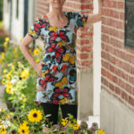 Colorful butterflies ''Viviane'' tunic