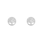 Boucles d'oreilles à tige arbres Argent