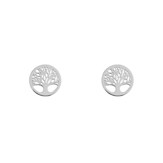 Boucles d'oreilles à tige arbres Argent