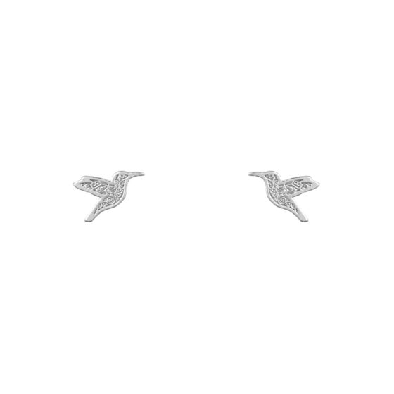 Boucles d'oreilles à tige colibris Argent