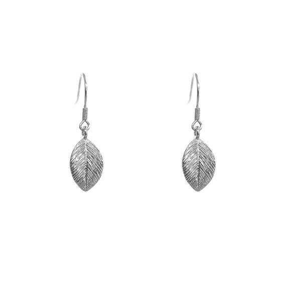 Boucles d'oreilles à pendentifs feuilles Argent