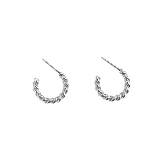 Boucles d'oreilles torsades Argent