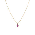 Collier pendentif vintage coloré Or / rose