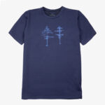 T-shirt esquisse d'arbres Marine