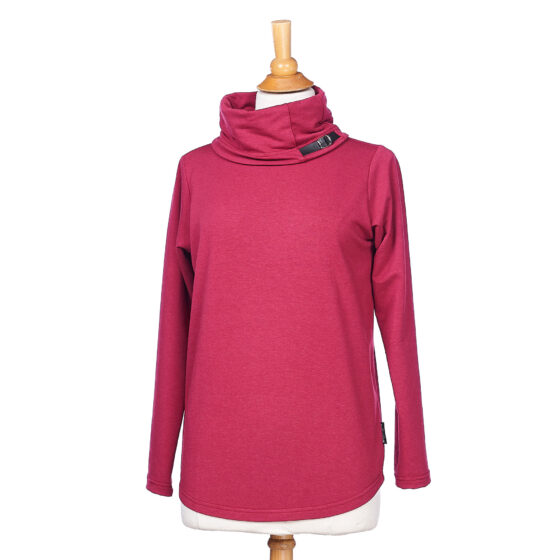 Raspberry red ''Cascades'' sweater