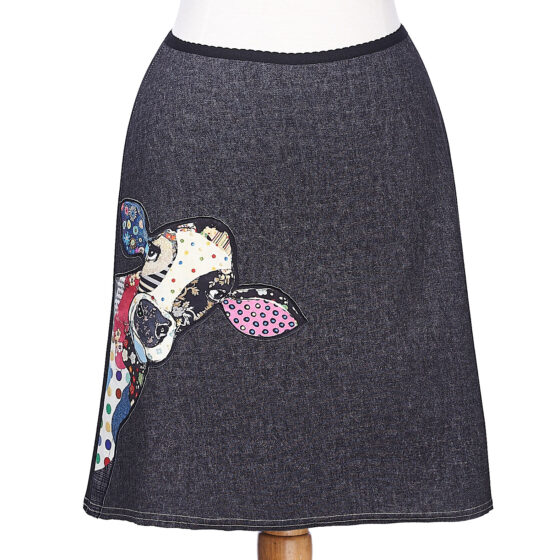 Grey denim ''St-Sévère'' skirt