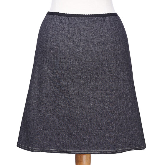 Grey denim ''St-Sévère'' skirt