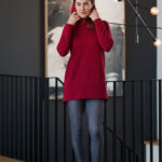 Red ''après-ski'' tunic