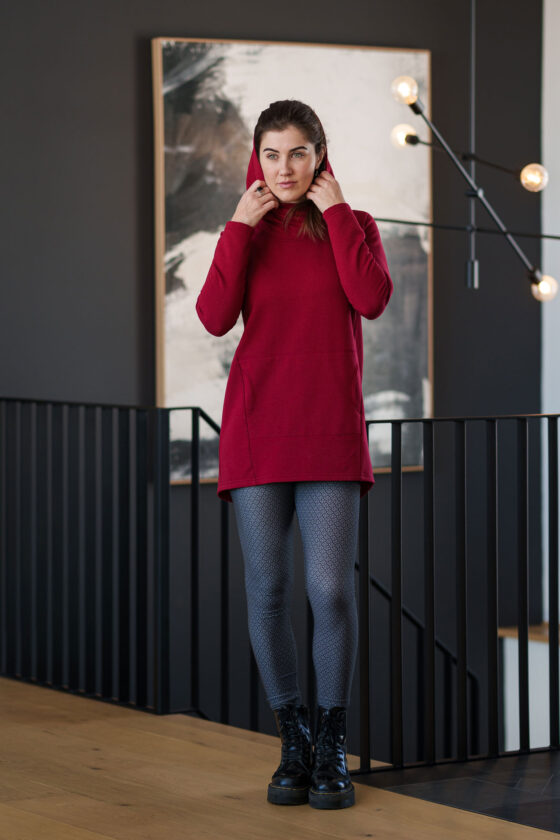 Red ''après-ski'' tunic