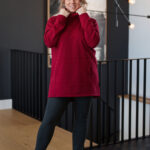 Red ''après-ski'' tunic