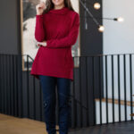 Red ''après-ski'' tunic