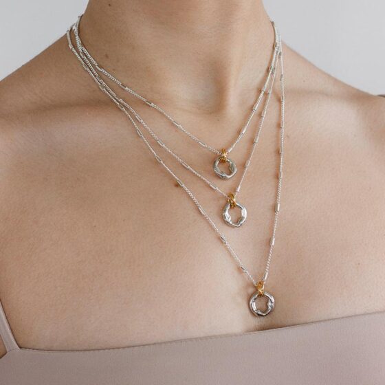 Collier 3-en-1 Kuka Argenté