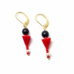 Boucles d'oreilles Calea Rouge