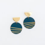 Boucles d'oreilles Aurore Or et bleu nuit
