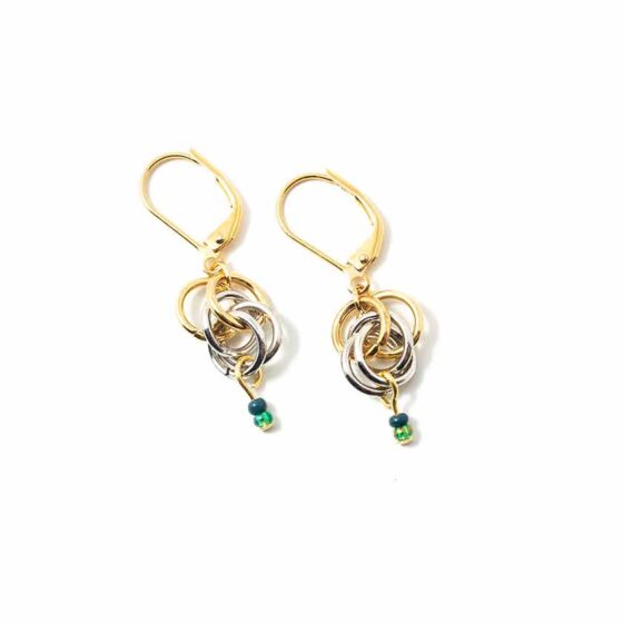 Boucles d'oreilles Bime Sarcelle