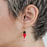 Boucles d'oreilles Calea Rouge