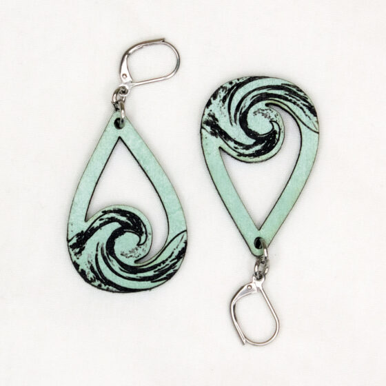 Boucles d'oreilles Nouvelle vague Menthe