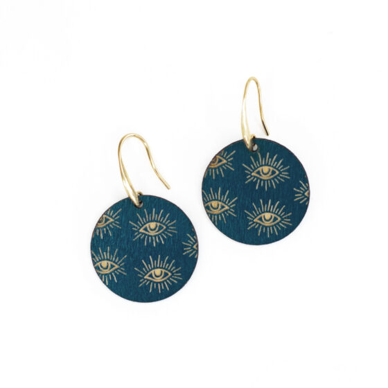 Boucles d'oreilles Pupille Bleu nuit