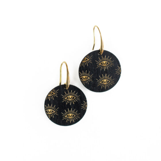 Boucles d'oreilles Pupille Noir