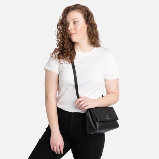 Sac à main à bandoulière Le Judy en cuir vegan Noir