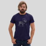 T-shirt caribou grimpant Marine