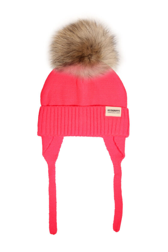 Tuque Raton pour bambin 1 à 3 ans Corail