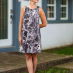 Black and white ''Dufresne'' dress