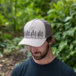 Casquette conifères Gris