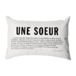 Coussin zen poétique Une soeur