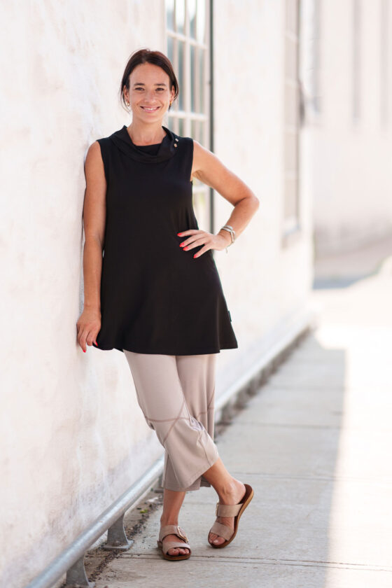 Black ''Piaf'' tunic