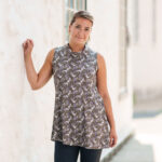 Khaki zebras ''Piaf'' tunic