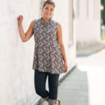 Khaki zebras ''Piaf'' tunic