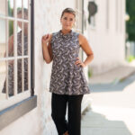 Khaki zebras ''Piaf'' tunic